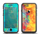 The Vibrant Colored Messy Painted Canvas Apple iPhone 6/6s Plus LifeProof Fre Case Skin Set
