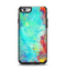 The Vibrant Colored Messy Painted Canvas Apple iPhone 6 Otterbox Symmetry Case Skin Set