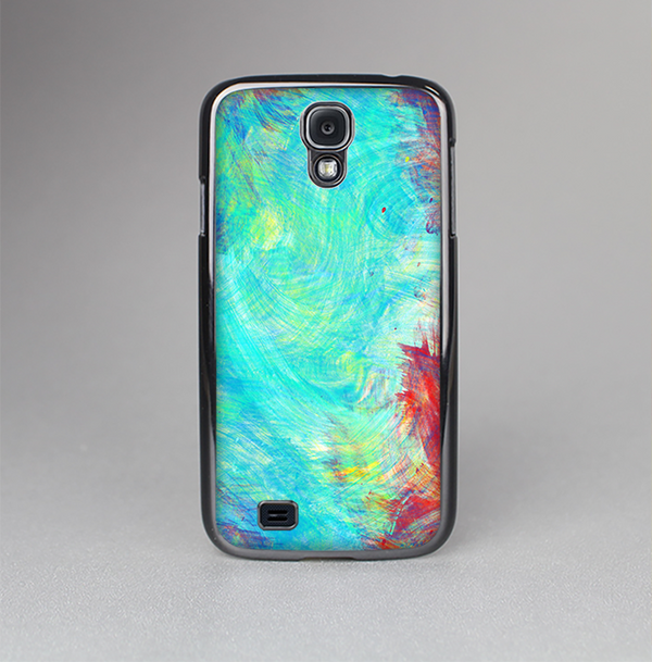 The Vibrant Colored Messy Painted Canvas Skin-Sert Case for the Samsung Galaxy S4