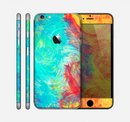 The Vibrant Colored Messy Painted Canvas Skin for the Apple iPhone 6 Plus