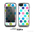 The Vibrant Colored Polka Dot V1 Skin for the Apple iPhone 5c LifeProof Case