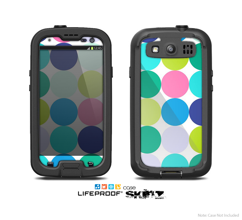 The Vibrant Colored Polka Dot V2 Skin For The Samsung Galaxy S3 LifeProof Case
