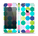 The Vibrant Colored Polka Dot V2 Skin Set for the Apple iPhone 5