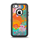 The Vibrant Colored Sprouting Shapes Apple iPhone 5c Otterbox Defender Case Skin Set