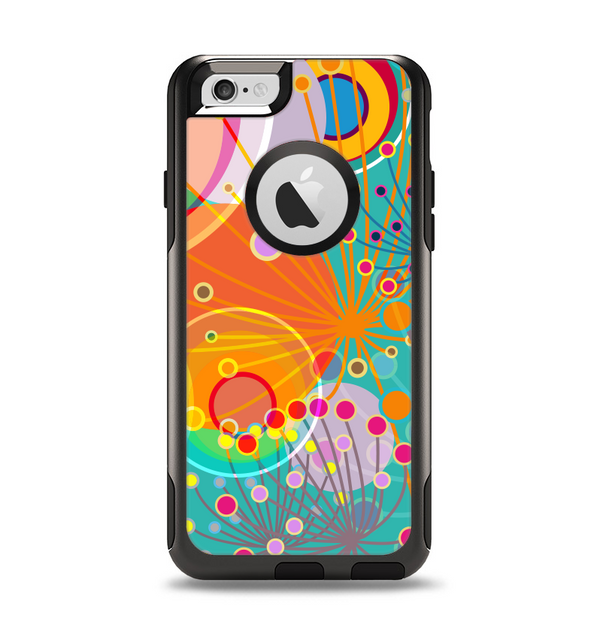The Vibrant Colored Sprouting Shapes Apple iPhone 6 Otterbox Commuter Case Skin Set