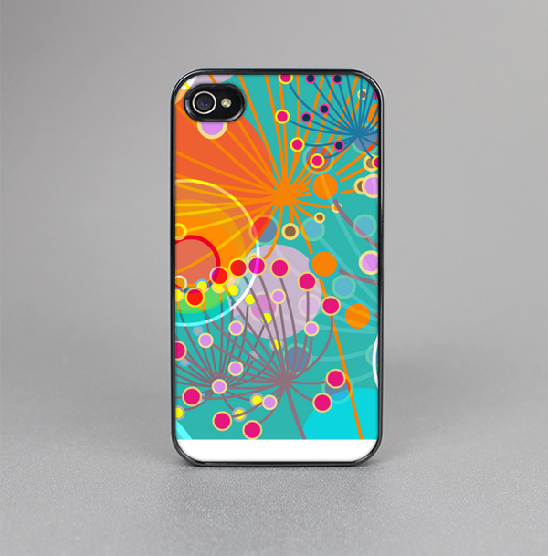 The Vibrant Colored Sprouting Shapes Skin-Sert for the Apple iPhone 4-4s Skin-Sert Case