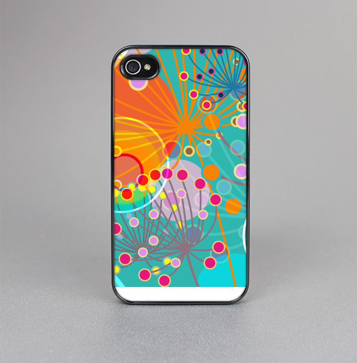 The Vibrant Colored Sprouting Shapes Skin-Sert for the Apple iPhone 4-4s Skin-Sert Case