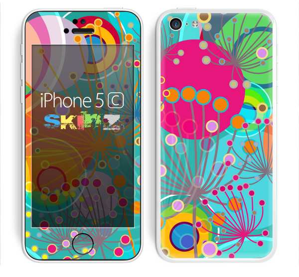 The Vibrant Colored Sprouting Shapes Skin for the Apple iPhone 5c