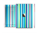 The Vibrant Colored Stripes Pattern V3 Full Body Skin Set for the Apple iPad Mini 3