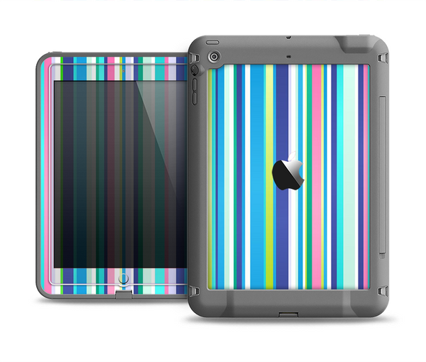 The Vibrant Colored Stripes Pattern V3 Apple iPad Mini LifeProof Fre Case Skin Set