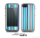 The Vibrant Colored Stripes Pattern V3 Skin for the Apple iPhone 5c LifeProof Case