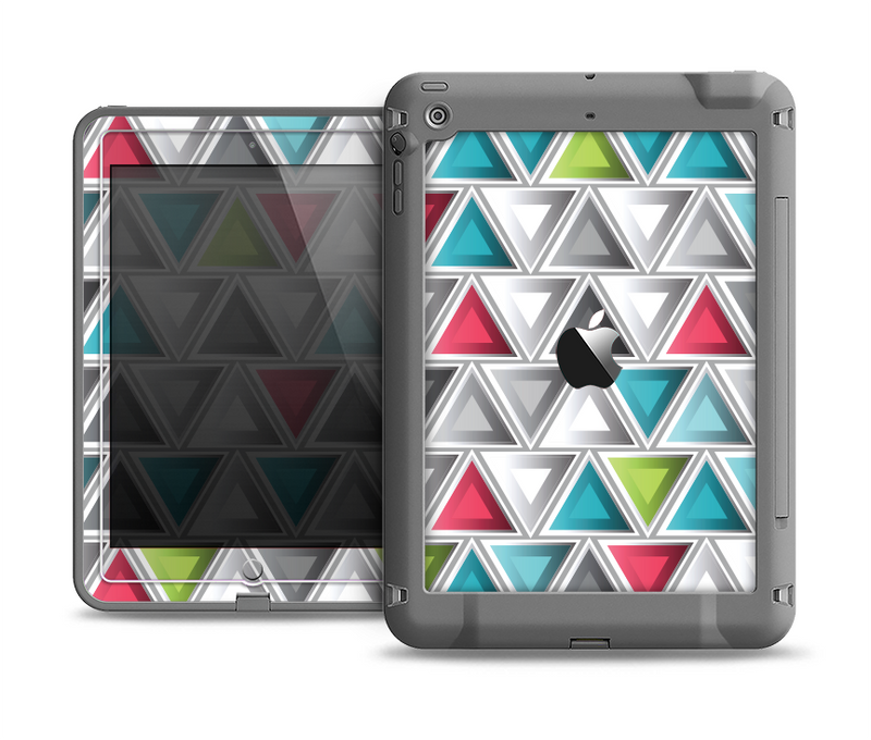 The Vibrant Colored Triangled 3d Shapes Apple iPad Air LifeProof Fre Case Skin Set