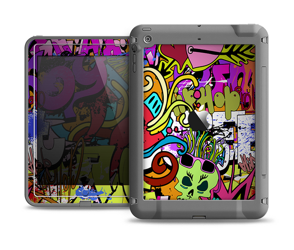 The Vibrant Colored Vector Graffiti Apple iPad Air LifeProof Fre Case Skin Set