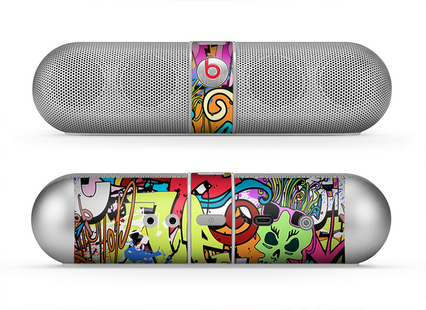 The Vibrant Colored Vector Graffiti Skin for the Beats by Dre Pill Bluetooth Speaker