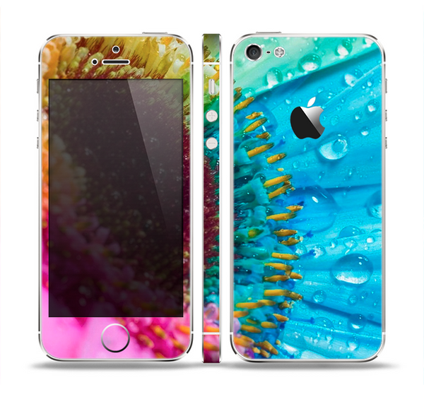 The Vibrant Colored Wet Flower Skin Set for the Apple iPhone 5
