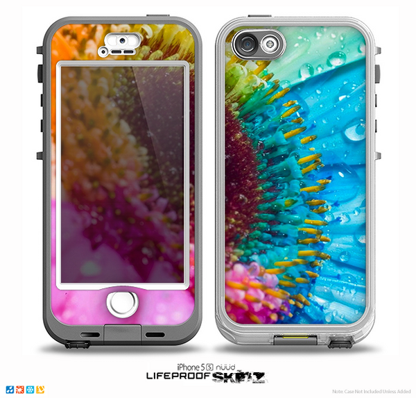 The Vibrant Colored Wet Flower Skin for the iPhone 5-5s NUUD LifeProof Case for the lifeproof skins