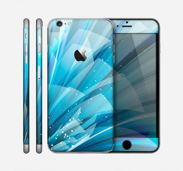 The Vibrant Curving Blue HD Lines Skin for the Apple iPhone 6 Plus