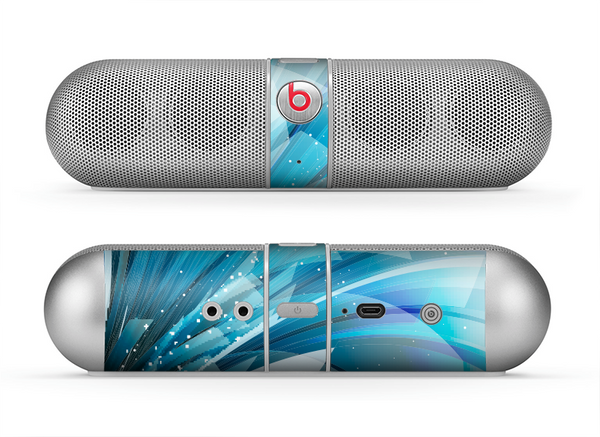 The Vibrant Curving Blue HD Lines Skin for the Beats by Dre Pill Bluetooth Speaker