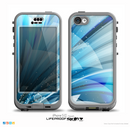 The Vibrant Curving Blue HD Lines Skin for the iPhone 5c nüüd LifeProof Case