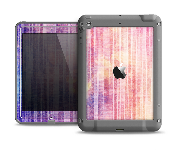The Vibrant Fading Purple Fabric Streaks Apple iPad Mini LifeProof Fre Case Skin Set