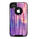 The Vibrant Fading Purple Fabric Streaks Skin for the iPhone 4-4s OtterBox Commuter Case