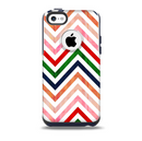 The Vibrant Fall Colored Chevron Pattern Skin for the iPhone 5c OtterBox Commuter Case