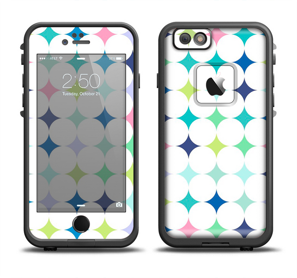 The Vibrant Fun Colored Pattern Hoops Inverted Polka Dot Apple iPhone 6 LifeProof Fre Case Skin Set