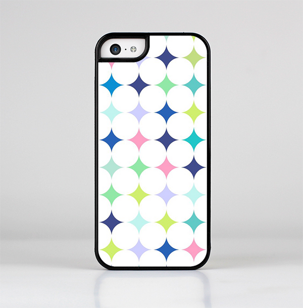 The Vibrant Fun Colored Pattern Hoops Inverted Polka Dot Skin-Sert Case for the Apple iPhone 5c