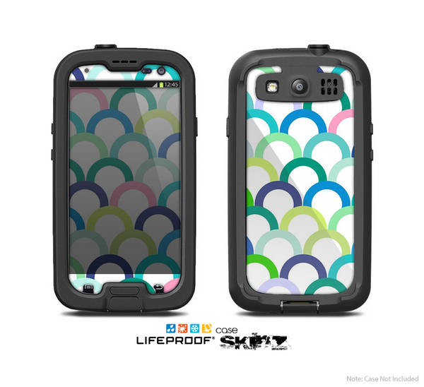 The Vibrant Fun Colored Pattern Hoops Skin For The Samsung Galaxy S3 LifeProof Case