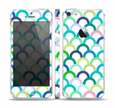 The Vibrant Fun Colored Pattern Hoops Skin Set for the Apple iPhone 5