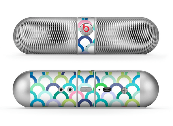 The Vibrant Fun Colored Pattern Hoops Skin for the Beats by Dre Pill Bluetooth Speaker
