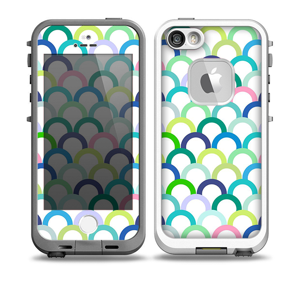 The Vibrant Fun Colored Pattern Hoops Skin for the iPhone 5-5s fre LifeProof Case