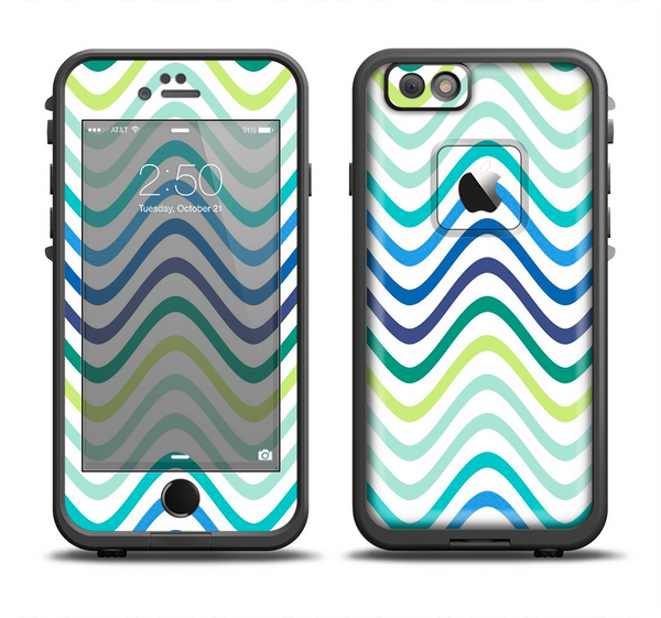 The Vibrant Fun Colored Pattern Swirls Apple iPhone 6 LifeProof Fre Case Skin Set