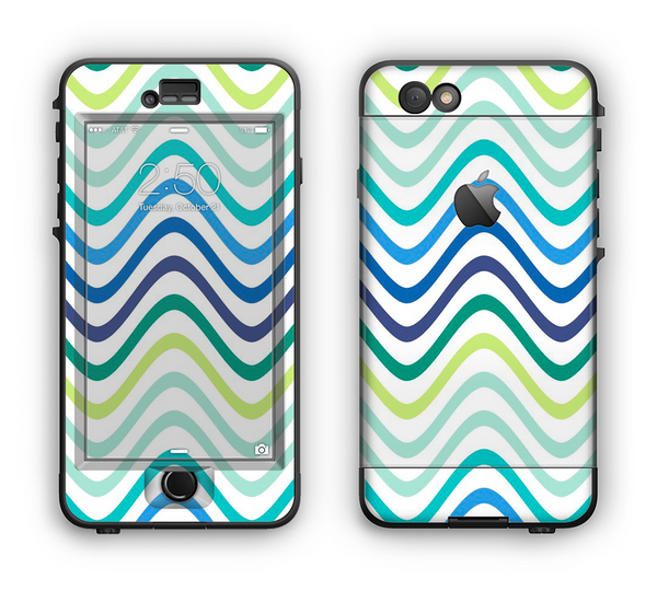The Vibrant Fun Colored Pattern Swirls Apple iPhone 6 LifeProof Nuud Case Skin Set