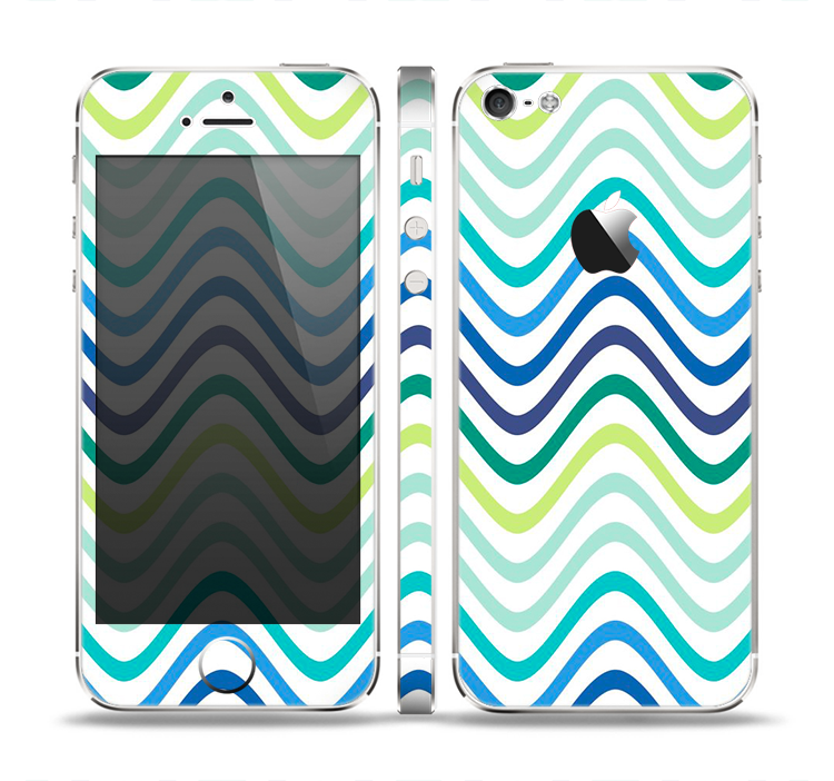 The Vibrant Fun Colored Pattern Swirls Skin Set for the Apple iPhone 5