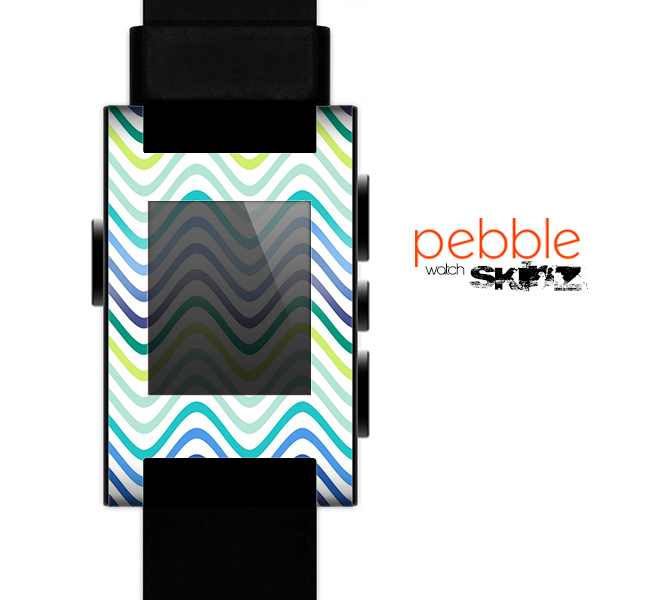 The Vibrant Fun Colored Pattern Swirls Skin for the Pebble SmartWatch