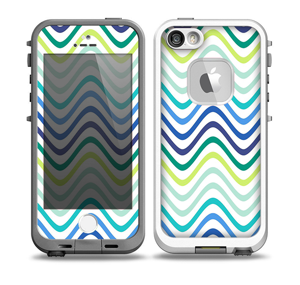 The Vibrant Fun Colored Pattern Swirls Skin for the iPhone 5-5s fre LifeProof Case