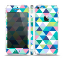 The Vibrant Fun Colored Triangular Pattern Skin Set for the Apple iPhone 5