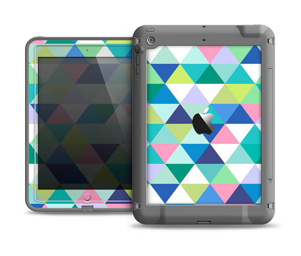 The Vibrant Fun Colored Triangular Pattern Apple iPad Mini LifeProof Fre Case Skin Set