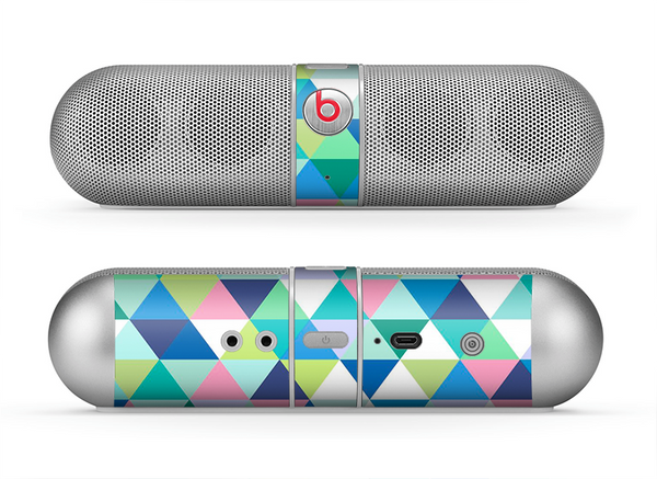 The Vibrant Fun Colored Triangular Pattern Skin for the Beats by Dre Pill Bluetooth Speaker