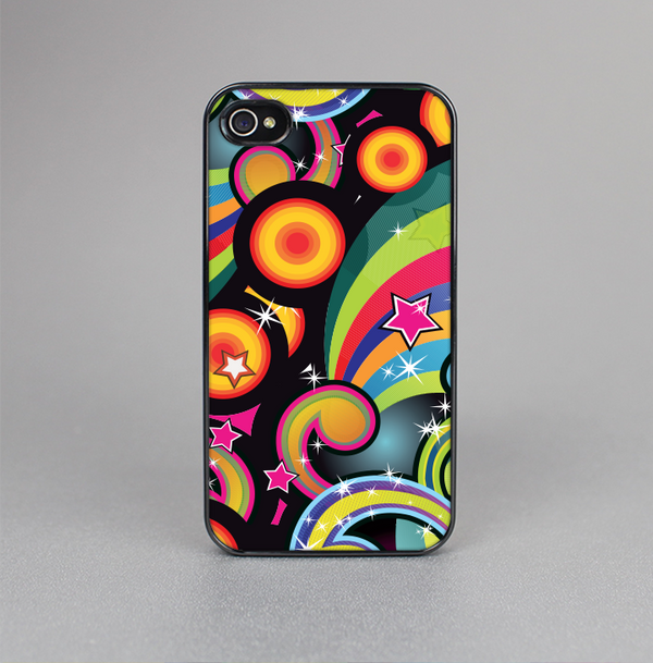 The Vibrant Fun Sprouting Shapes Skin-Sert for the Apple iPhone 4-4s Skin-Sert Case