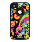 The Vibrant Fun Sprouting Shapes Skin for the iPhone 4-4s OtterBox Commuter Case