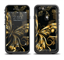 The Vibrant Gold Butterfly Outline Apple iPhone 6/6s LifeProof Fre Case Skin Set