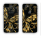 The Vibrant Gold Butterfly Outline Apple iPhone 6 LifeProof Nuud Case Skin Set