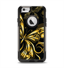 The Vibrant Gold Butterfly Outline Apple iPhone 6 Otterbox Commuter Case Skin Set