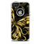 The Vibrant Gold Butterfly Outline Skin For The iPhone 5-5s Otterbox Commuter Case