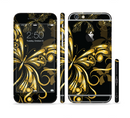 The Vibrant Gold Butterfly Outline Sectioned Skin Series for the Apple iPhone 6s Plus