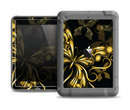 The Vibrant Gold Butterfly Outline Apple iPad Air LifeProof Fre Case Skin Set