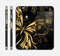 The Vibrant Gold Butterfly Outline Skin for the Apple iPhone 6