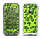 The Vibrant Green Cheetah Apple iPhone 5-5s LifeProof Fre Case Skin Set